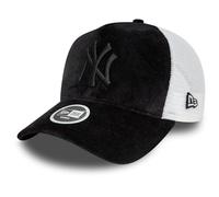 New Era Casquette Trucker pour Femme - Velours New York Yankees - Noir, Noir, Taille Unique