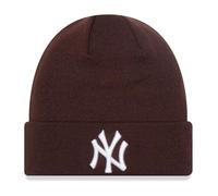 Bonnet New Era Knit Medium League Essential New York Yankees marron blanc