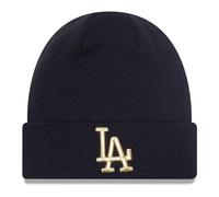Bonnet New Era Knit Medium Metallic Los Angeles Dodgers noir doré