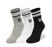 New Era Chaussettes Retro Stripe Crew gris/blanc/noir 3 paires Taille 39-42