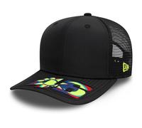 New Era VR46 Valentino Rossi 9FIFTY Cappellino Baseball Moon Sun Nero Giallo Neon Mesh Trucker regolabile, Nero, M-L