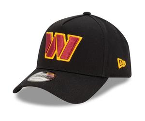 New Era Washington Commanders NFL Evergreen Noir Casquette Réglable du Modèle 9Forty A-Frame