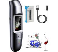NEW Ethylotest Electronique, Gofemial Ethylotest Electronique Homologué NF Ethylometre Alcootest Portable Numérique Testeur d'alcool avec Ecran LCD d'Affichage, La Diffusion Vocale Professionnel