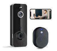 New Flash Caméra de Sonnette sans Fil avec Sonnette 720P 2,4G WiFi IP65 Caméra de Sonnette Intelligente, Détection de Mouvement PIR, Audio Bidirectionnel, et Vision Nocturne