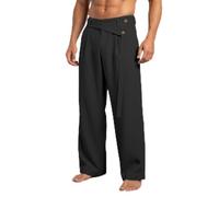 New Foreign Trade Cross-Border Men's Pants, Summer High-End Loose Fit Versatile Solid Color Straight-Leg Linen Trousers, Men's Clothing in Stock