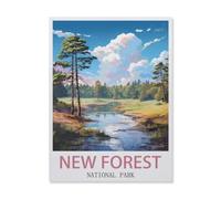 New Forest National Park，Wood Jigsaw Puzzle 1000 Pieces Adult Toys Decompression Game（38x52cm）-FI57