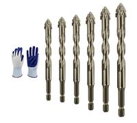 New Four-Flute Sawtooth Eccentric Drill Bit,Cozy Hoome Drill Bit, Four-Edged Serrated Eccentric Drill, Multifunction Drill Bit Set for Wood and Metal (4/5/6/8/10/12mm)