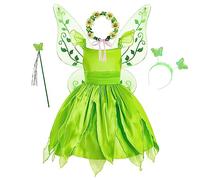 New front Costume Tinkerbell Filles Robe Trilly Bébé Fille Carnaval Costume Fille Clochette Vert 150