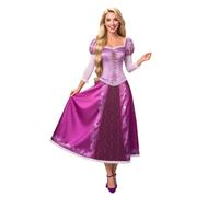 New front Femme Déguisement de Rapunzel Carnaval Mascarade Robe de Princesse Raiponce Mardi Gras Soirée Adulte Ado Costume pour Halloween Cosplay Jeux de Rôle Manche Bouffante,Violet,2XL