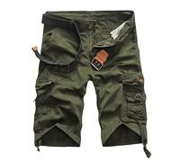 New front Homme Bermuda Coton Cargo avec Poches Camouflage Sport Porosity Eté Running Camping Vert 36