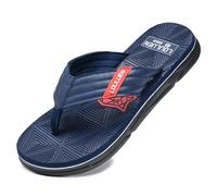 New front Tongs Homme Chaussures Ete Sandales de Plage Tongues Adultes Confortables Semelle Antidérapante Décontractées Flip Flop Travail D'extérieur Baggy Large,Bleu,43