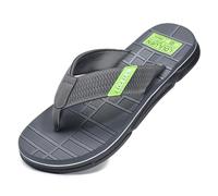 New front Tongs Homme Sandales Pantoufle D'été Claquette Simple Couleur unie Semelle Antidérapante Confortable Plage Baggy Casual Respirant Rapide Léger,Gris,43