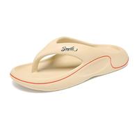 New front Tongs Hommes été Piscine Chaussures Tongs Plage Sandales Légères Semelle Antidérapante Adultes Flip Flops Décontractée Casual Simple Et Confortable,Kaki,40