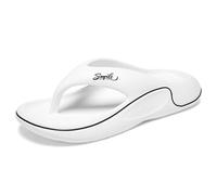 New front Tongs Hommes été Piscine Chaussures Tongs Plage Sandales Légères Semelle Antidérapante Adultes Flip Flops Décontractée Casual Simple Et Confortable,Blanc,37