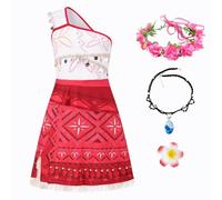 New front Vaiana Robe 2 pour enfants Vaiana Costume Océanie Robe Filles Costume Princesse Vaiana Scène carnaval Noël Cosplay Party Halloween，140