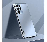 New Frosted Metal Lens Case Cover for Samsung, 2023 New Lens Protection All-Inclusive Anti-Fall Case for Samsung S23/S22/S21 (Blue,for S21+/S21plus)