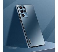 New Frosted Metal Lens Case Cover for Samsung, 2023 New Lens Protection All-Inclusive Anti-Fall Case for Samsung S23/S22/S21 (Navy Blue,for S23+/S23plus)