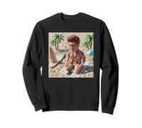 New Funny Distressed Male Doll Meme, at The Beach Sweatshirt