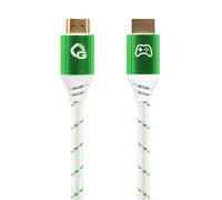 New Game Green - 3 mètres - Câble HDMI 2.1b - Certifié Ultra High Speed 8K@60Hz, eARC, ALLM, VRR, DSC - Compatible avec PS5, Xbox Series X/S, Nintendo Switch, PC - Blanc - 1 pièce