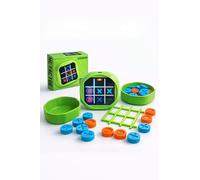 New Generation Pro Jeu Électronique Tris 5 en 1 pour Enfants - Tic Tac Toe Interactif Rechargeable USB - Jeu Éducatif de Table pour Famille et Voyage (Vert)