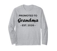 New Grandma Quote Promoted to Grandma Est 2026 Manche Longue