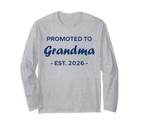 New Grandma Quote Promoted to Grandma Est 2026 Manche Longue