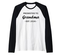 New Grandma Quote Promoted to Grandma Est 2026 Manche Raglan