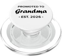 New Grandma Quote Promoted to Grandma Est 2026 PopSockets PopGrip pour MagSafe