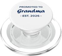 New Grandma Quote Promoted to Grandma Est 2026 PopSockets PopGrip pour MagSafe