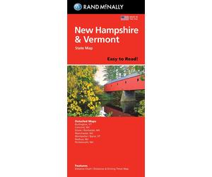New Hampshire et Vermont, carte facile à lire | Rand McNally