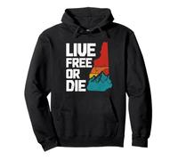 New Hampshire Live Free Or Die Vintage Mountains Pride Sweat à Capuche