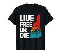 New Hampshire Live Free Or Die Vintage Mountains Pride T-Shirt