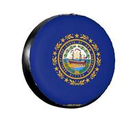 New Hampshire State Flag Housse de pneu de 35,6 à 43,2 cm de diamètre pour remorque, voiture, camion, PVC étanche à l'eau et à la poussière