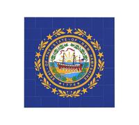 New Hampshire State Flag Print Building Block Puzzle Square Creative Building Blocks Puzzle Home Desk Decor