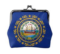New Hampshire State Flag Print Petite pochette Kiss Lock porte-monnaie pour femme porte-monnaie porte-monnaie porte-monnaie portefeuille carte de crédit