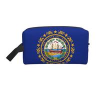 New Hampshire State Flag Print Travel Organizer Toiletry Bag Cosmetic Bags Wash Bag for Men Women for Travel Gym Daily