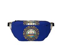 New Hampshire State Flag Print Women Men Essentials Belt Bag Large Hiking Travel Crossbody Fanny Waist Pack Easy Carry Any