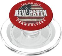 New Haven Connecticut, Drapeau américain Vintage PopSockets PopGrip pour MagSafe