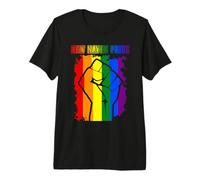 New Haven Connecticut LGBT Pride Month LGBTQ Rainbow Flag T-Shirt Haut de Gamme