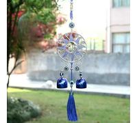 New Home Gifts Sunflower Wind Chime with Sun Star Pendants Outdoor Hanging Decor Tassel Bell Garden Patio Musical Ornement Room