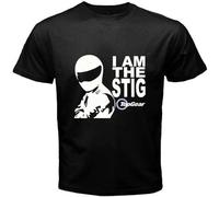 New I Am The Stig TV Show Men's Black T-Shirt Black Manches Courtes(Small)