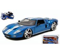 New JADA Toys JADA97177 Ford GT 2005 Fast & Furious VLUE W/White Stripes 1:24 Model
