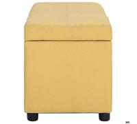 NEW Jaune MEUBLE SIEGE - vidaXL - Banc avec compartiment de rangement 116 cm Jaune Polyester - Banc coffre - Pour maison（1parcel）742