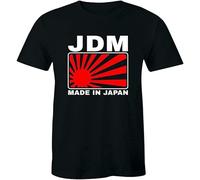 New JDM Sport Made in Japan Funny Racing Drifting Japanese Car Men T-Shirt Tee Black Manches Courtes(Large)
