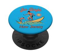 New Jersey Surfer Sea Bright NJ Surf Beach Vacation PopSockets PopGrip Adhésif