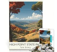 New Jersey Travel Puzzles 1000 pièces pour Adultes | Assemblage par motif Chaque pièce est unique Convient aux couples. 52x38cm