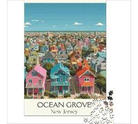 New Jersey Travel Puzzles 1000 pièces | puzzle pour les vacances d'été un super passe temps d'intérieur pour les jours de pluie à la maison le soir en douceur38x26cm