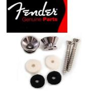 NEW Jeu de 2 STRAPLOCKS FENDER American- 0063267049 - chrome - rondelles feutres