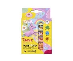 New Jovi Plastilina Reusable and Non-Drying Modeling Clay; Pastel Colors, 0.50 O