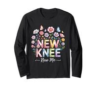New Knee New Me Funny Genouillère de récupération Manche Longue
